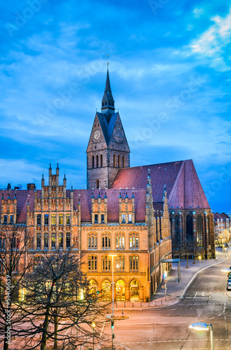 Altes Rathaus und Marktkirche in Hannover, Deutschland