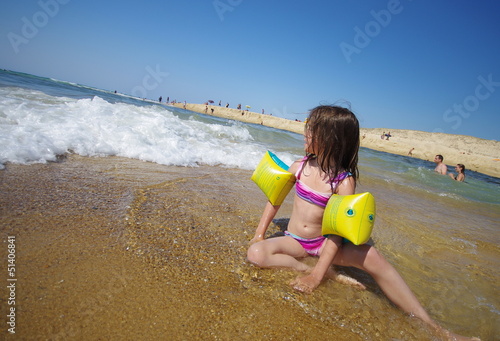 enfant à la plage - moliets et maa photo