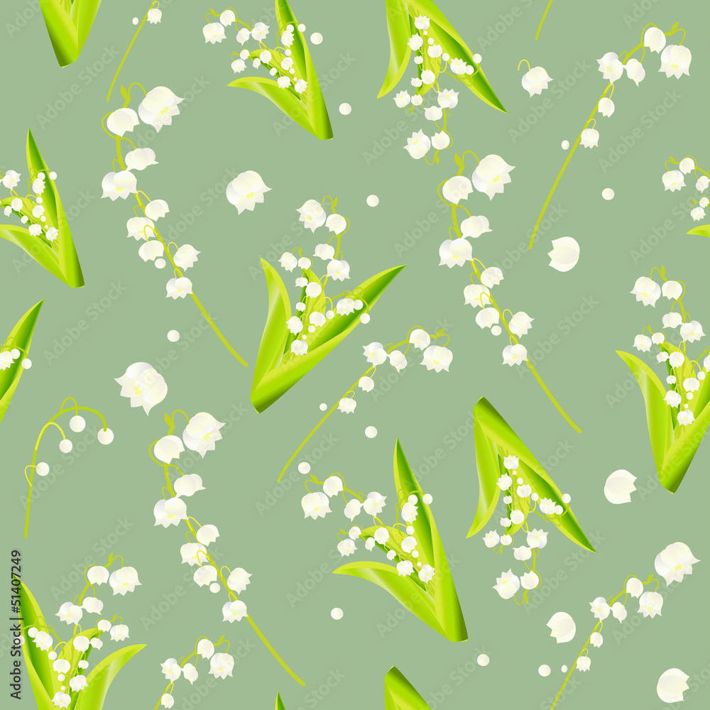初夏 すずらんの壁紙 グリーン Stock Vector Adobe Stock