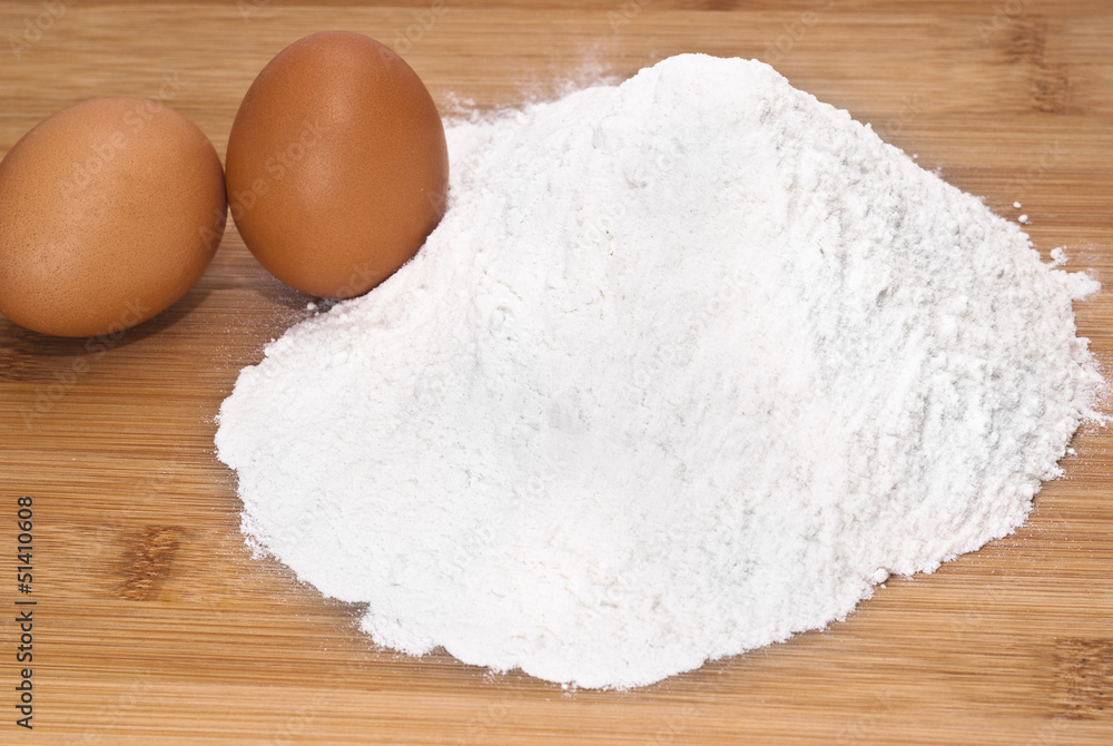 Eggs and flour. preparation of pasta Eggs and flour. preparation of pasta