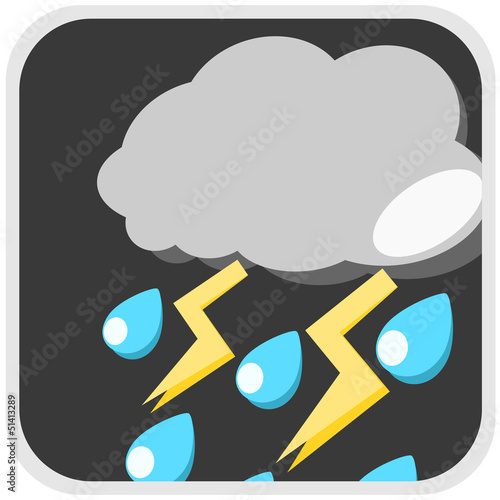 Rain storm weather illustration