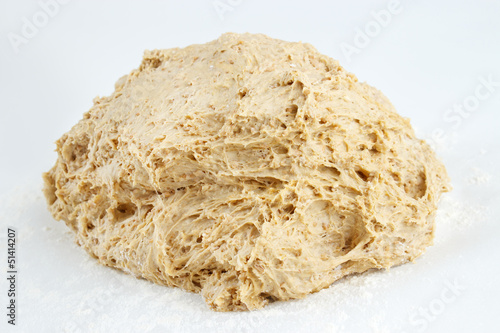 Mixed bun dough ready to rise