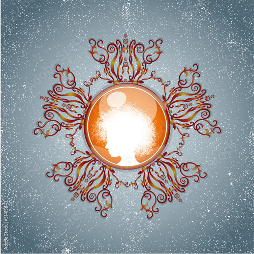 Retro background with ornament. Illustration 10 version