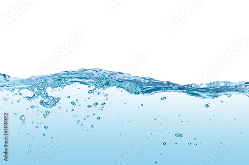 Water waves isolated on white background