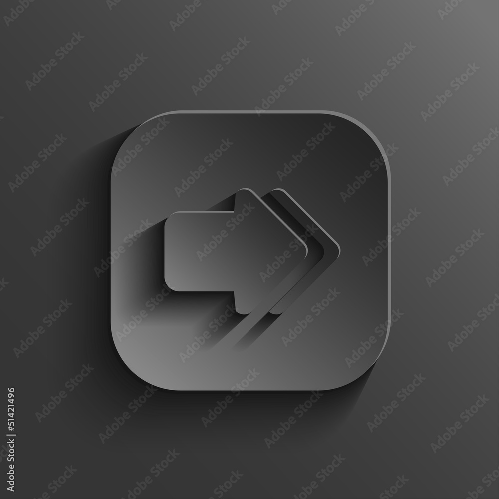 Fototapeta premium Arrow icon - vector black app button