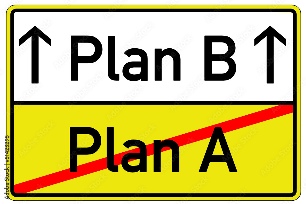 Plan A Plan B Schild  #130414-svg08