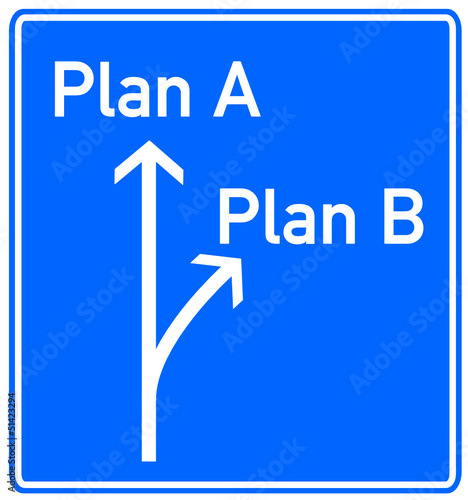 Plan A Plan B Schild  #130414-svg09
