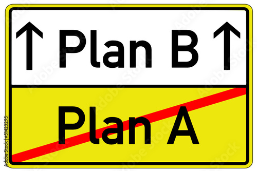 Plan A Plan B Schild  #130414-svg08