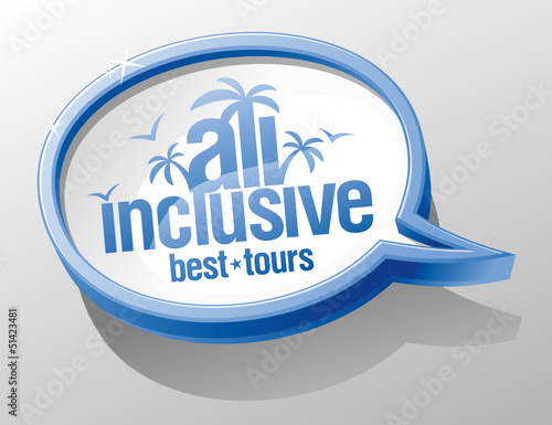 All inclusive speech bubble