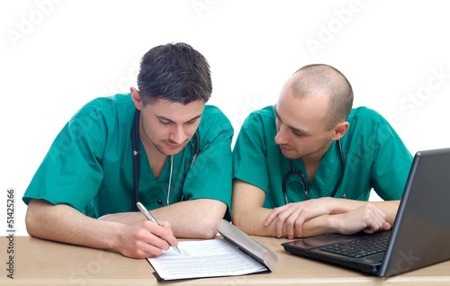 Doctors in office