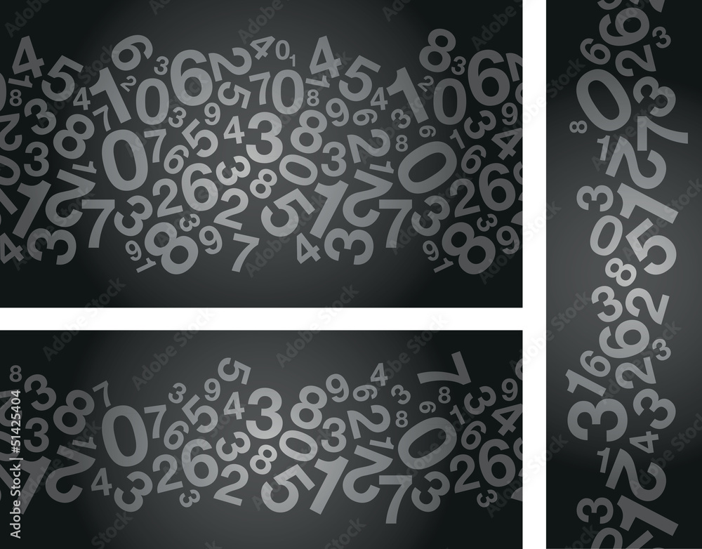 abstract black number background abstract black number background