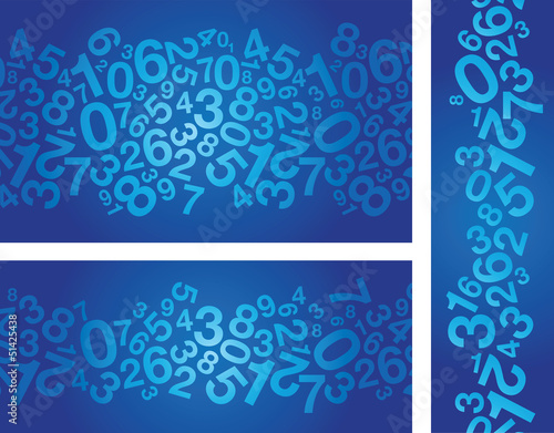 abstract blue number background