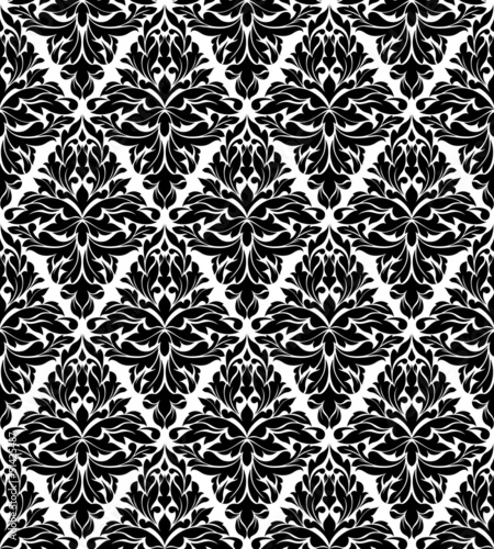 Seamless background in damask style