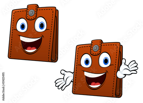 Brown leather purse