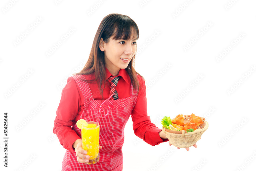 笑顔のウェイトレス 笑顔のウェイトレス