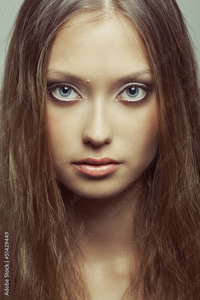 closeup woman face portrait closeup woman face portrait