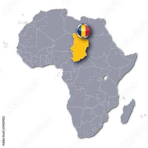 Afrikakarte Tschad