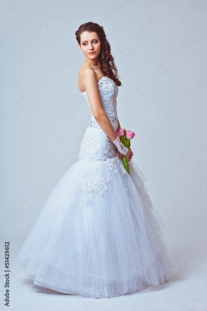 beautiful bride studio full length portrait beautiful bride studio full length portrait