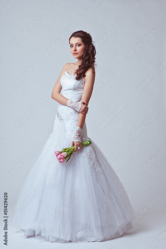 beautiful bride studio full length portrait beautiful bride studio full length portrait