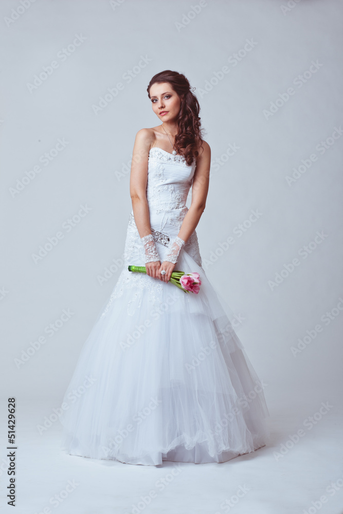 beautiful bride studio full length portrait beautiful bride studio full length portrait