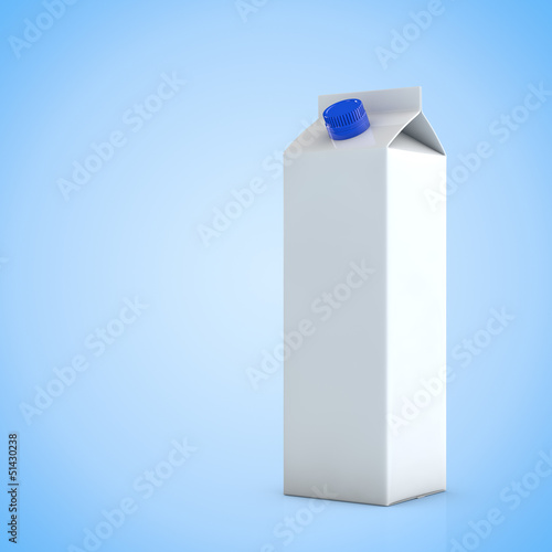 Leere weißer Karton Milch