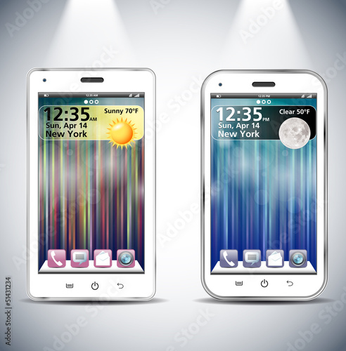 Realistic vector smartphones