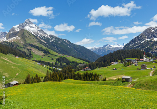 Widok alpejski (Vorarlberg, Austria)