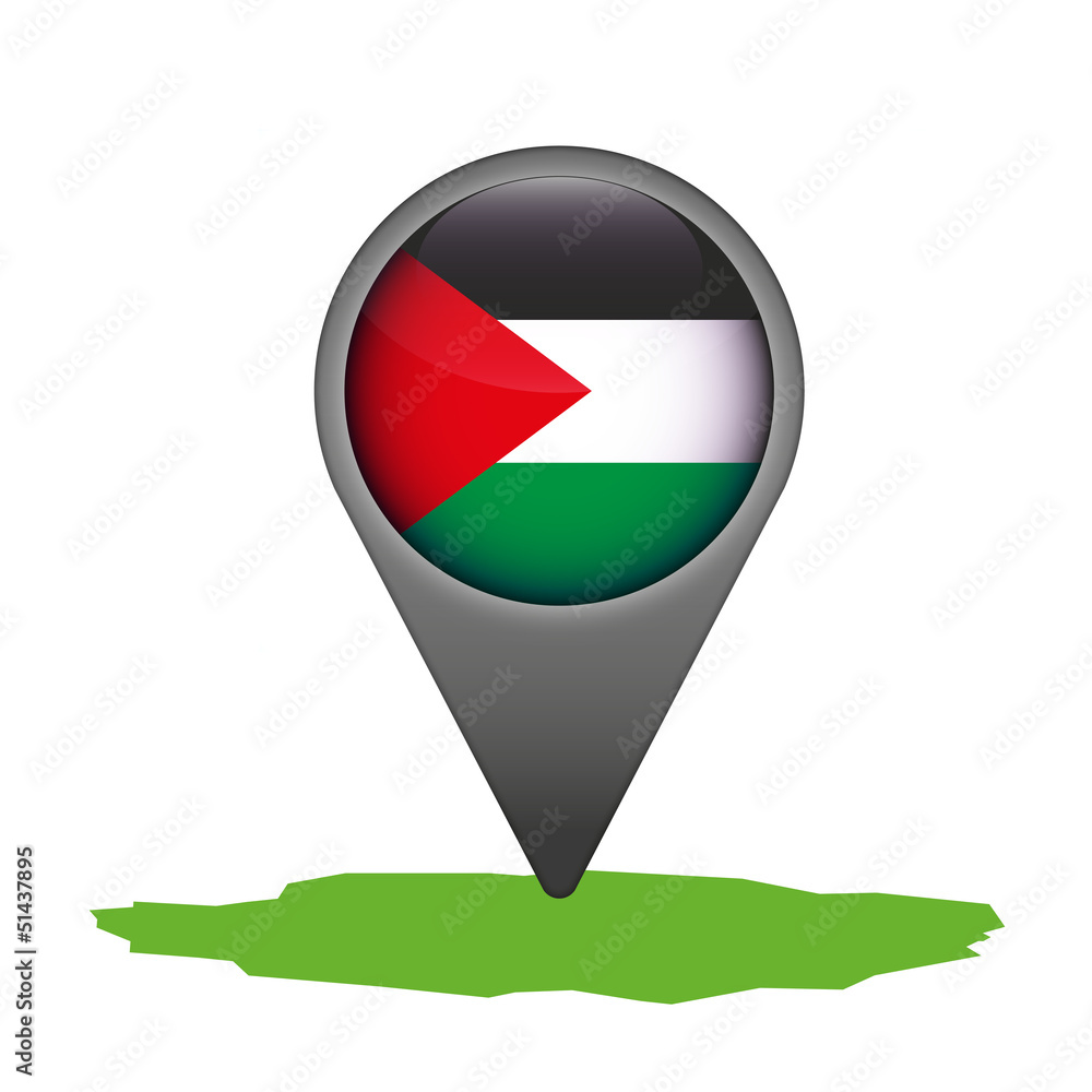 Palästina Markierung Flagge Icon Button Palästina Markierung Flagge Icon Button
