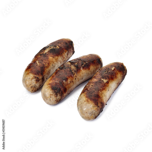 Cooked sausages.