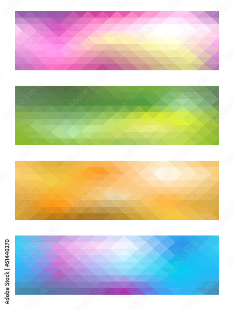 Mosaic banner set Mosaic banner set