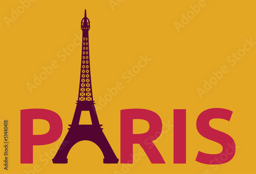 Paris - Eiffel Tower retro card