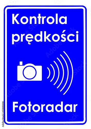 Fotoradar znak d51 kontrola prędkości