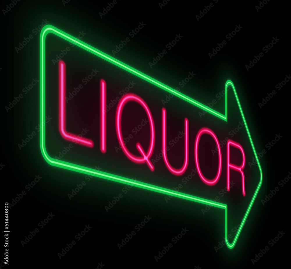 Obraz premium Liquor neon sign.