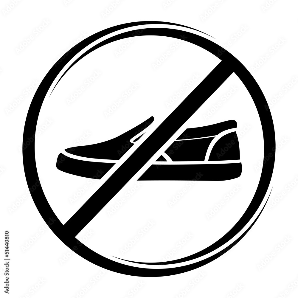 No shoes sign Stock ベクター Adobe Stock