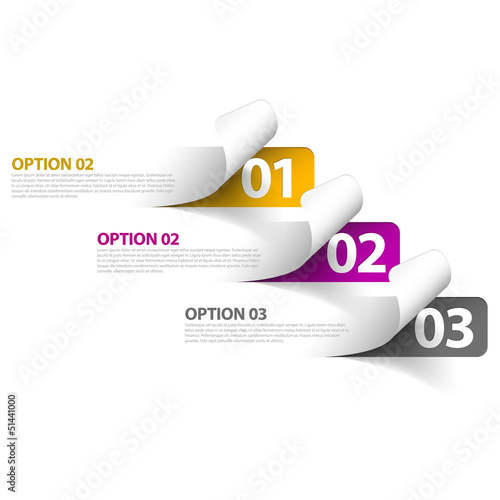 Set of Colorful Vector Sample option stickers