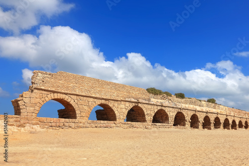 Canvas Print Ancient Roman aqueduct