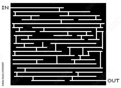 Bild auf Leinwand Black maze