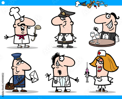businessmen cartoon characters set