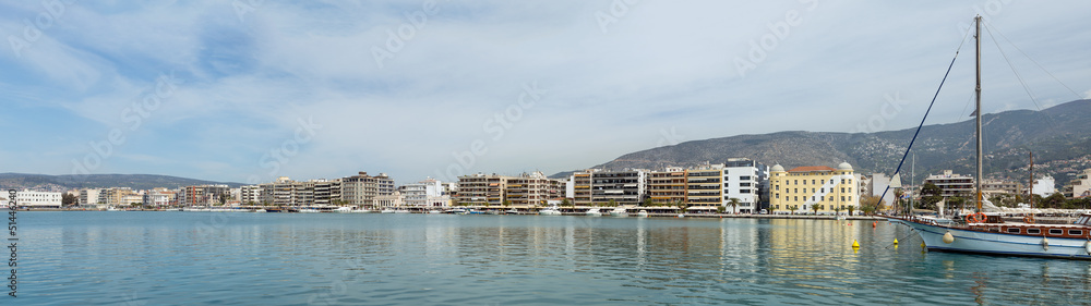 Fototapeta premium Panorama of Volos waterfront, Thessaly, Greece