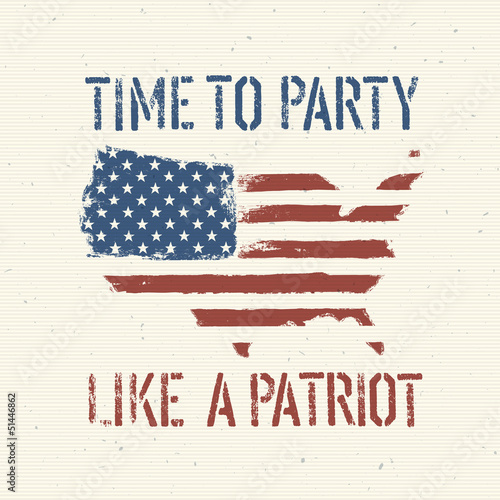 American patriotic poster, vector, EPS10