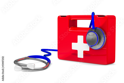 Stethoscope and first aid o...