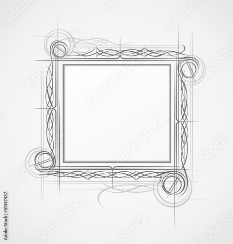 The frame with a picture of the pattern
