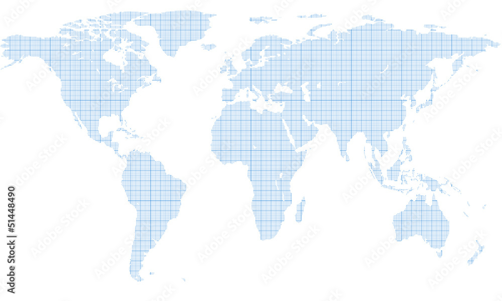 Map on graph paper