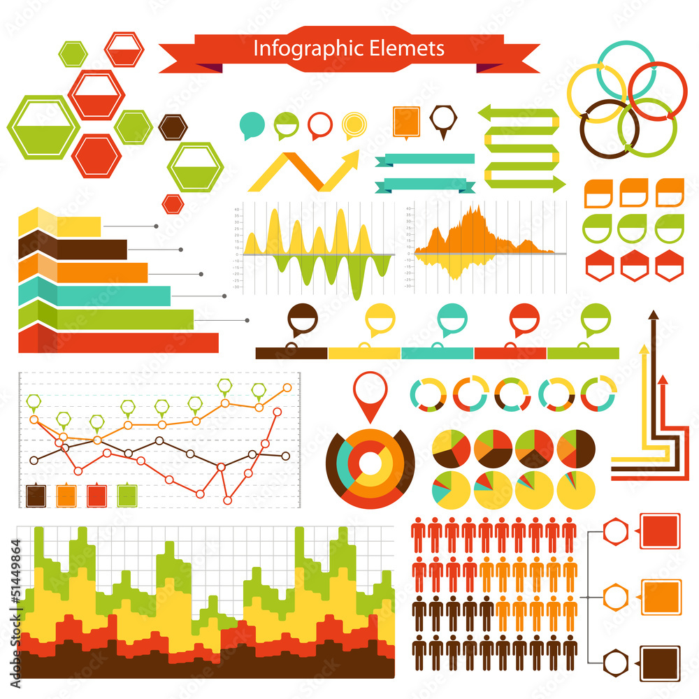 info graphics vector elements collection