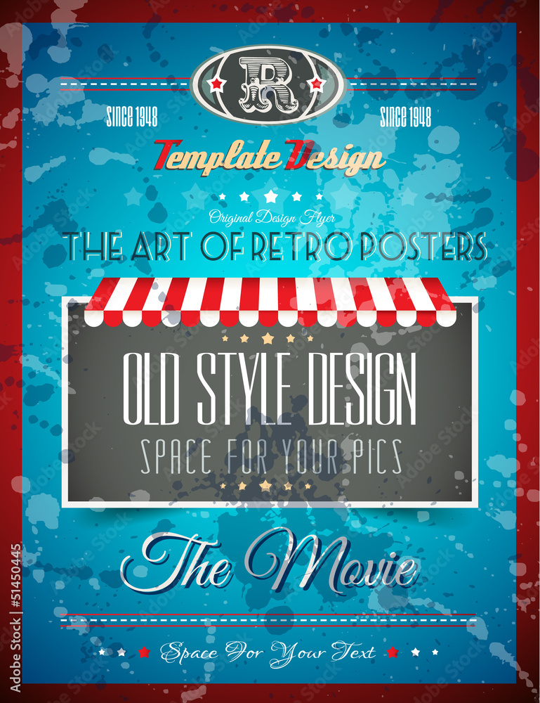 Obraz premium Grunge Vintage retro page template