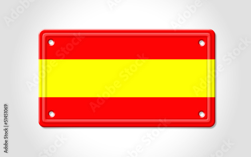 Fondo de placa de matricula colores de España.