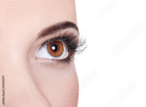 Fototapeta Naklejka Na Ścianę i Meble -  beautiful girl eye. eyelashes