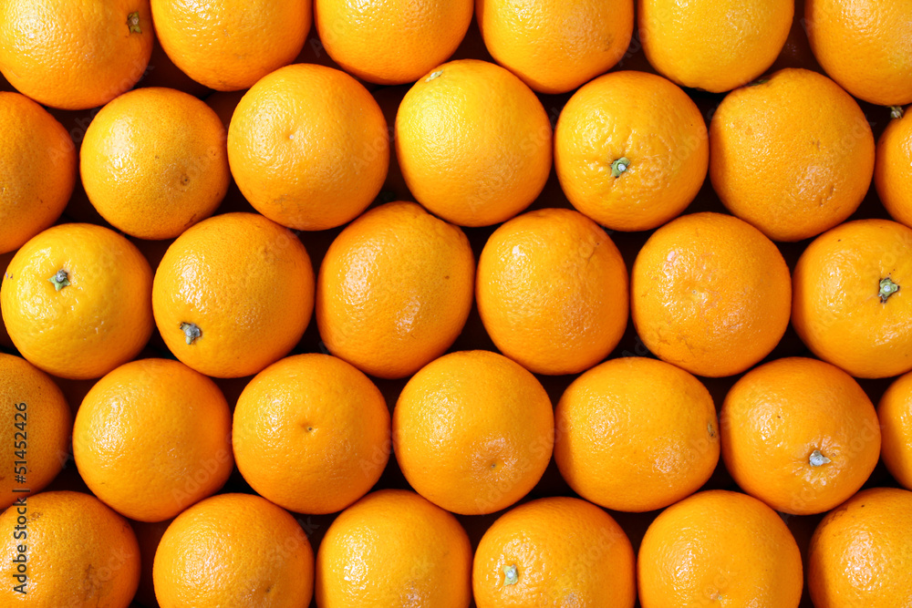 Orangen geordnet Orangen geordnet