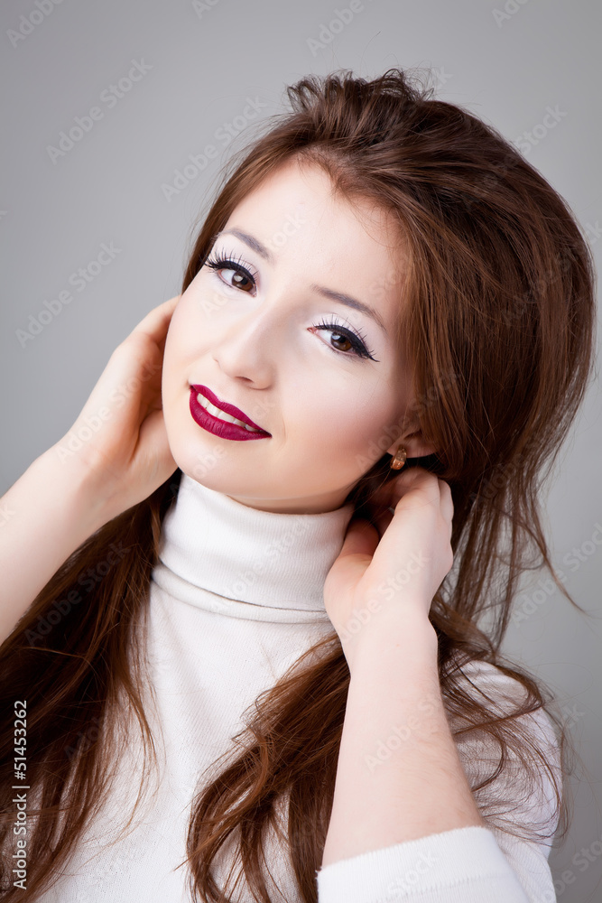 vogue style portrait of beautiful woman vogue style portrait of beautiful woman