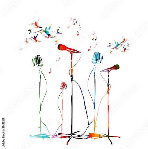 colorful music vector background
